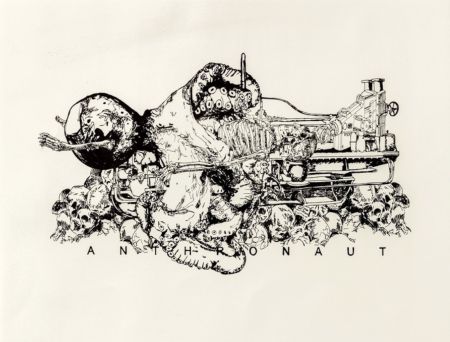 Lithograph Feuerstein - ANTHRONAUT