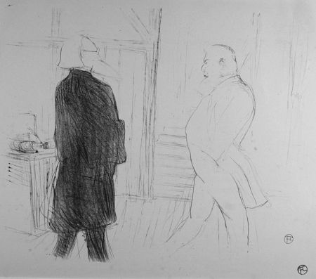 Lithograph Toulouse-Lautrec - Antoine et Gémier, dans une Faillite