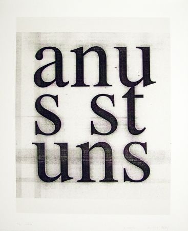 Screenprint Wool - Anus Stuns