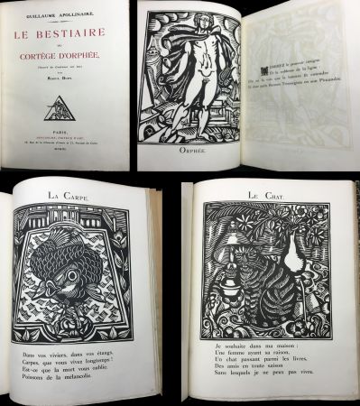 Illustrated Book Dufy - Apollinaire : LE BESTIAIRE ou le Cortège d'Orphée. Bois de Raoul Dufy (1911)