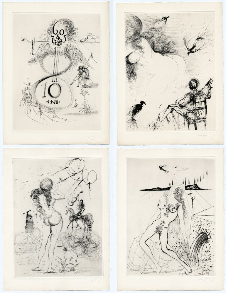 Illustrated Book Dali - Apollinaire : POÈMES SECRETS. Avec 18 gravures originales de Salvador Dali (1967)