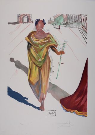 Lithograph Dali - Apollon, from Ovide L'art D'aimer - Hand-signed - Large size
