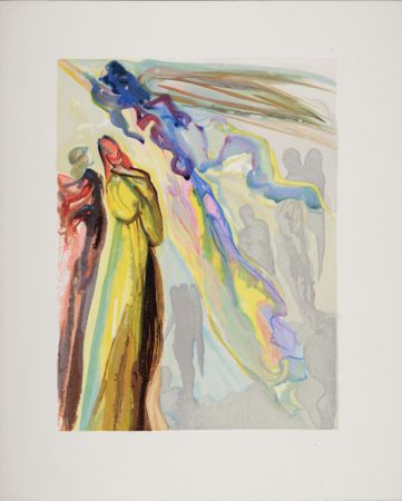Woodcut Dali - Apparition de l'ancêtre, 1963