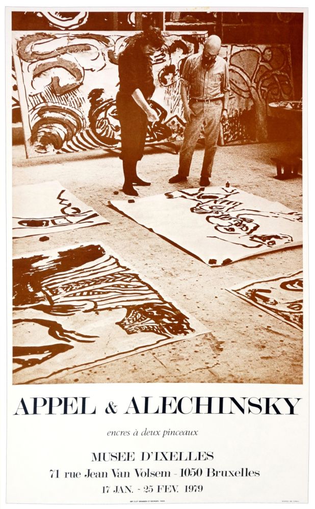 Lithograph Alechinsky - Appel & Alechinsky, encres à deux pinceaux, 1979