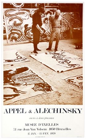 Poster Alechinsky - Appel & Alechinsky, encres à deux pinceaux, 1979