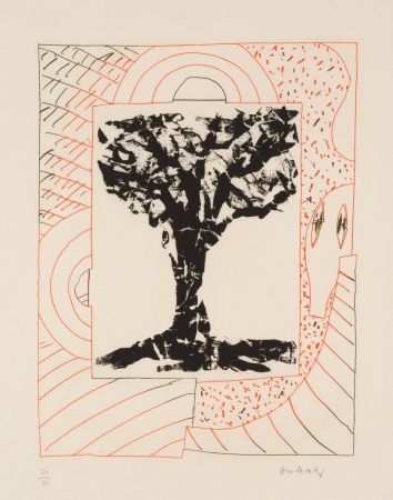 Etching And Aquatint Alechinsky - Arbre Central à l'orange