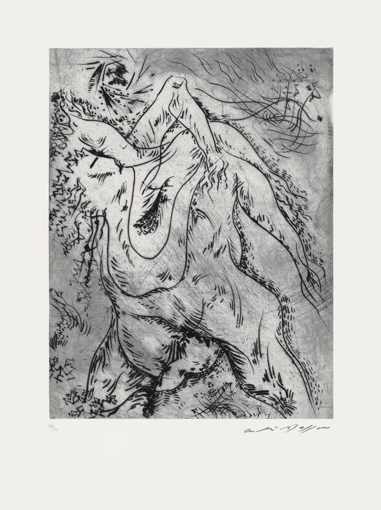 Engraving Masson - Arbres enlacés