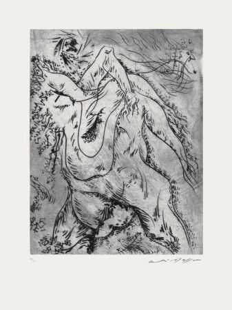 Engraving Masson - Arbres enlacés