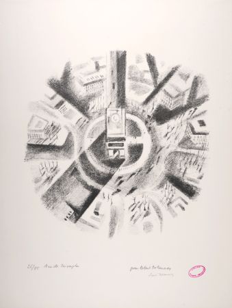 Lithograph Delaunay - Arc de Triomphe, 1969
