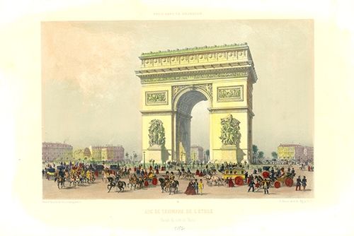 Lithograph Benoist - Arc de Triomphe de l'Etoile