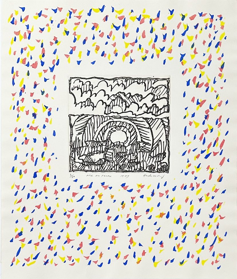 Etching Alechinsky - Arc en terre