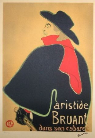Lithograph Toulouse-Lautrec - Aristide Bruant