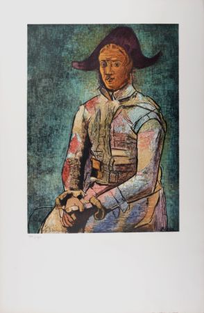 Lithograph Picasso (After) - Arlequin (Le peintre Jacinto Salvado en Arlequin), 1964.