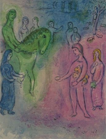 Lithograph Chagall - Arrivee de Dionysophane