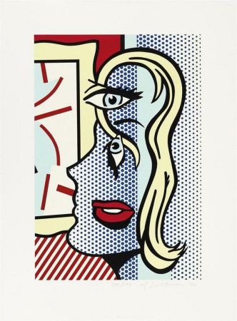 Screenprint Lichtenstein - Art Critic