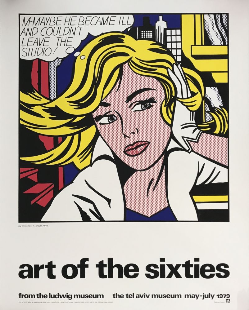 Screenprint Lichtenstein - Art of the Sixties 'M-Maybe'