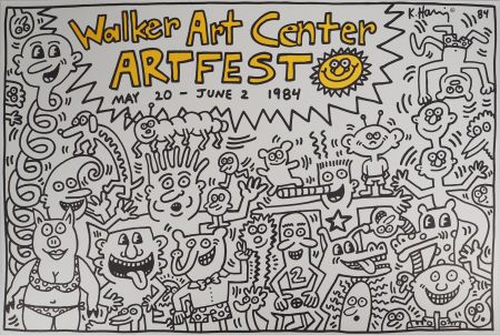 Lithograph Haring - Artfest : Walker Art Center