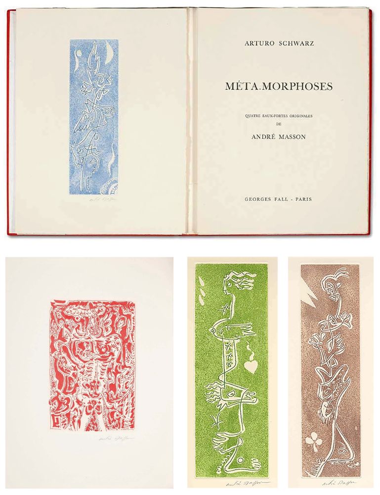 Illustrated Book Masson - Arturo Schwarz. META.MORPHOSES. 4 gravures signées (1975)