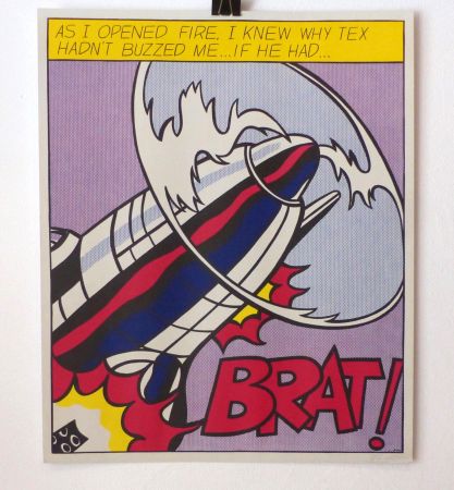 Lithograph Lichtenstein - As I opened fire. Lithographie signée. 
