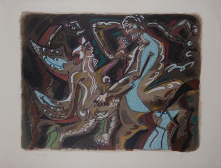 Lithograph Masson - Atalante et le Centaure, circa 1970 - Hand-signed