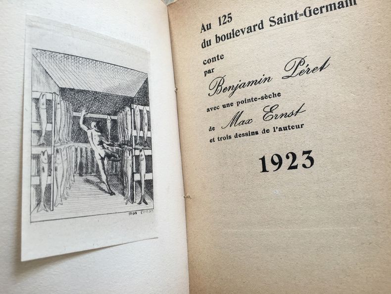 Illustrated Book Ernst - AU 125 DU BOULEVARD SAINT-GERMAIN. Conte par Benjamin Péret (1923)