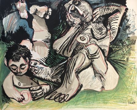 Lithograph Picasso - Au baiser d'avignon