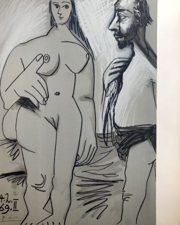 Lithograph Picasso - Au baiser d'avignon