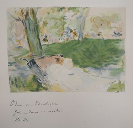 Lithograph Morisot - Au Bois de Boulogne