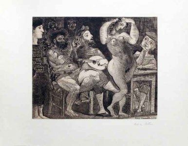 Engraving Picasso - AU CABARET