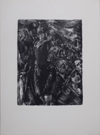 Lithograph Moreau - Au cinéma