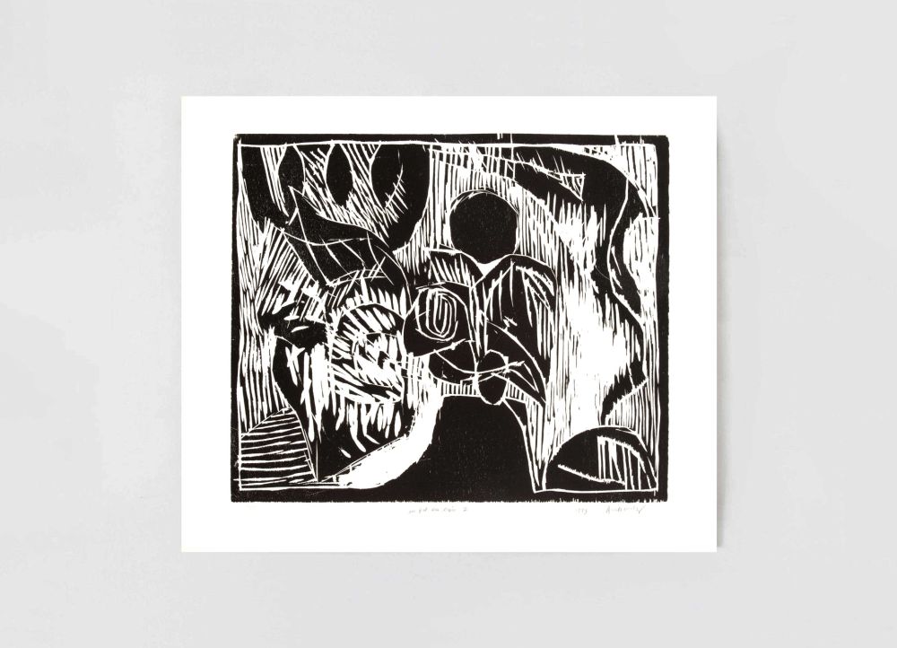 Woodcut Alechinsky - Au fil du bois I