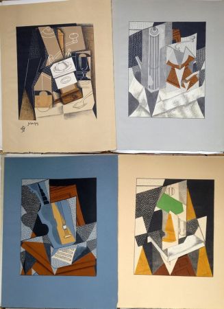 Lithograph Gris  - AU SOLEIL DU PLAFOND. SUITE DES 11 LITHOGRAPHIES COULEURS (1955)