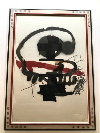 Lithograph Tàpies - Ausstellung Tàpies - Milano