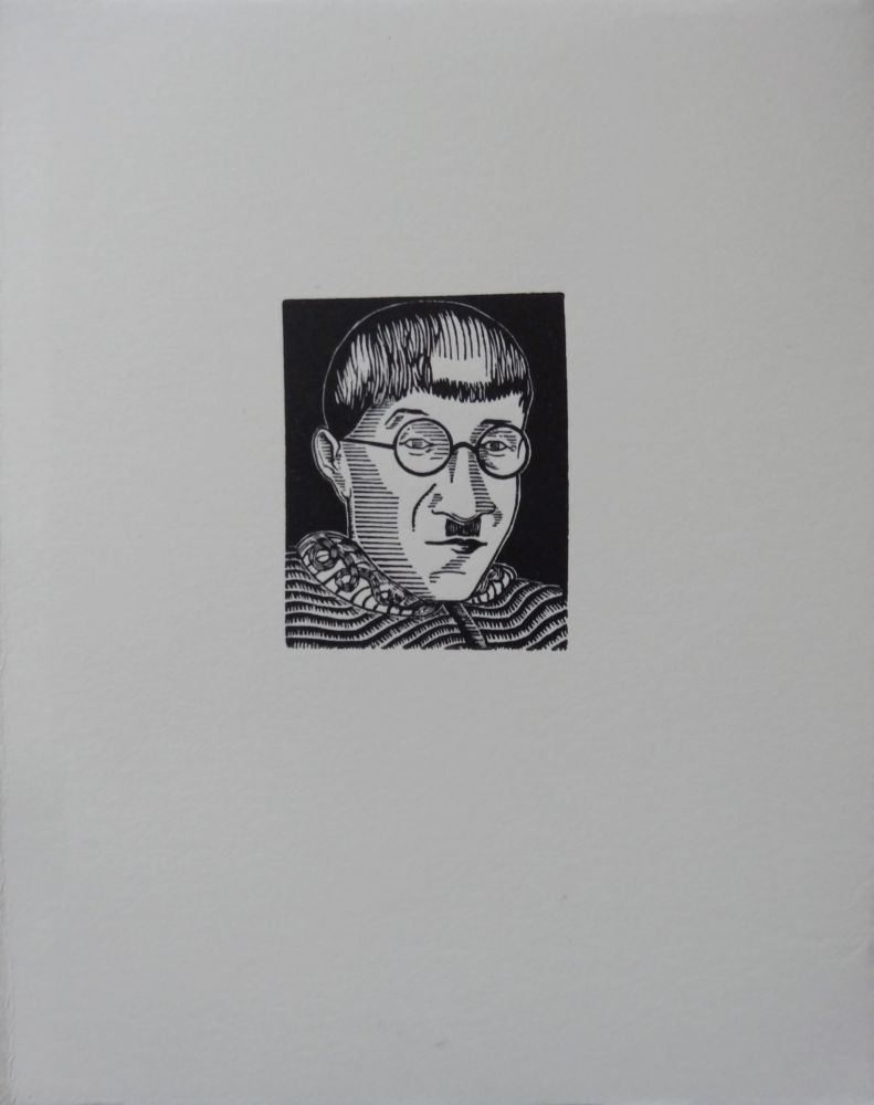 Etching Foujita - Autoportrait