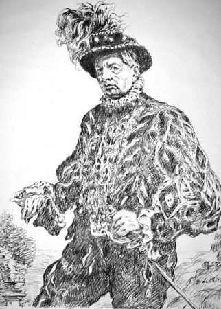 Lithograph De Chirico - Autoritratto in costume