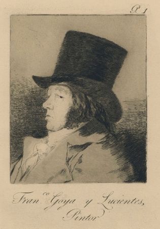 Etching Goya - Autorretrato