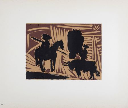 Linocut Picasso (After) - Avant la pique, 1962