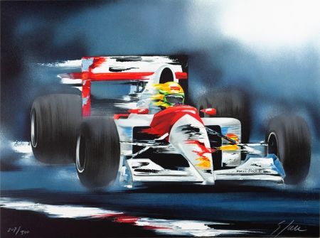 Lithograph Spahn - Ayrton Senna