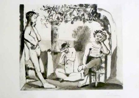 Etching And Aquatint Picasso - Bacchanale