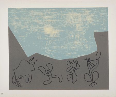 Linocut Picasso - Bacchanale, 1959