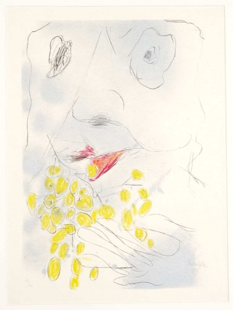 Lithograph Rebeyrolle - Bacchus