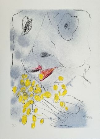 Lithograph Rebeyrolle - Bacchus