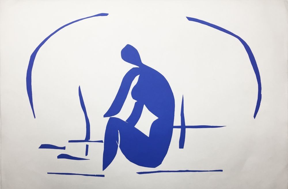 Lithograph Matisse - BAIGNEUSE DANS LES ROSEAUX. Lithographie pour VERVE. Non pliée (1952/1958)