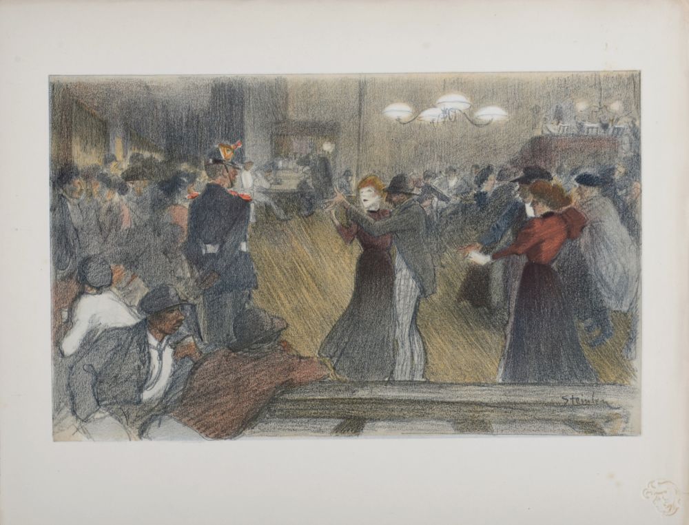 Lithograph Steinlen - Bal des Barrières, 1897