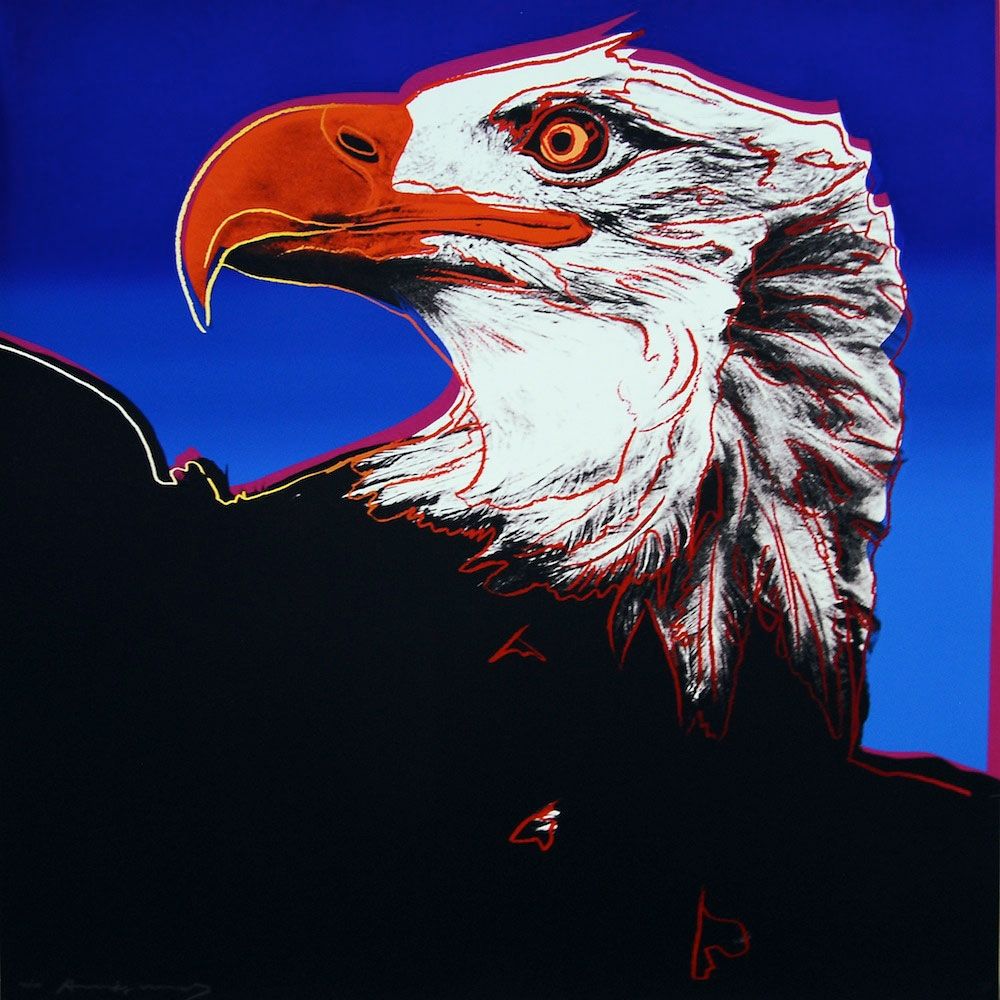 Screenprint Warhol - Bald Eagle 296