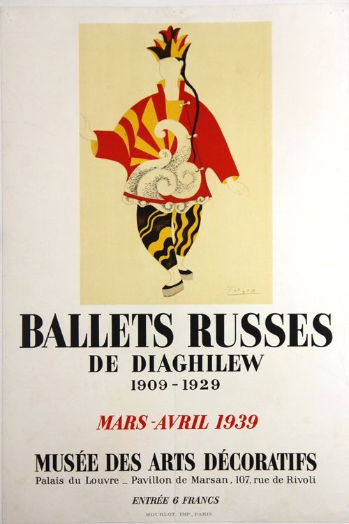 Lithograph Picasso - Ballets Russes de Diaghilew  Musee des Arts Decoratifs
