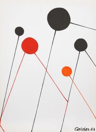 Lithograph Calder - Balloons