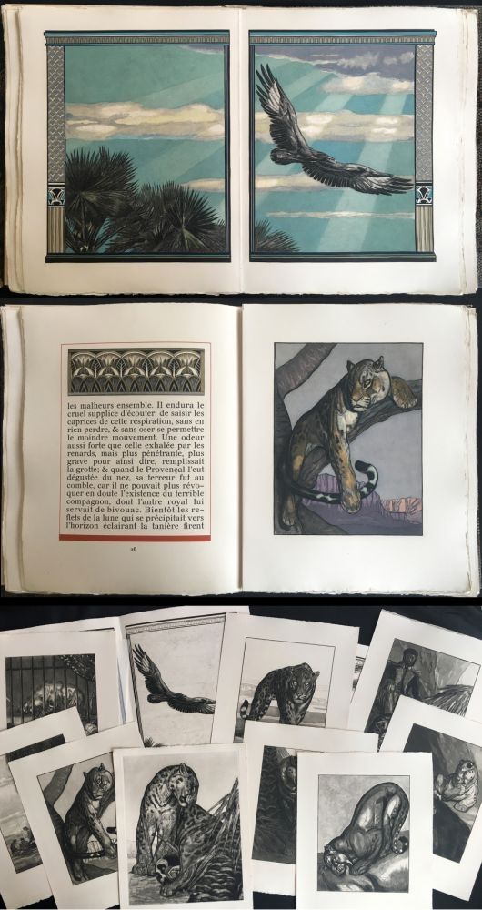 Illustrated Book Jouve - Balzac. UNE PASSION DANS LE DÉSERT. Illustrations de Paul Jouve gravées en couleurs (1949)