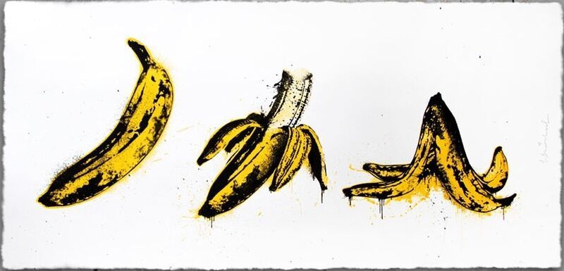 Screenprint Mr Brainwash - Banana Split (White)