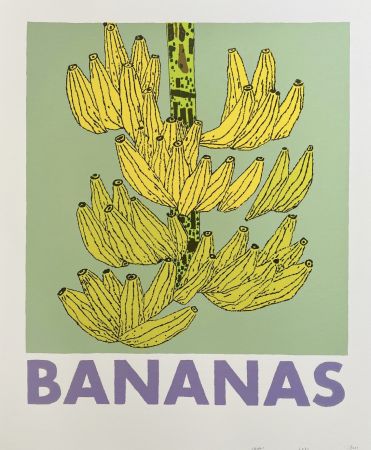 Screenprint Wood - Bananas